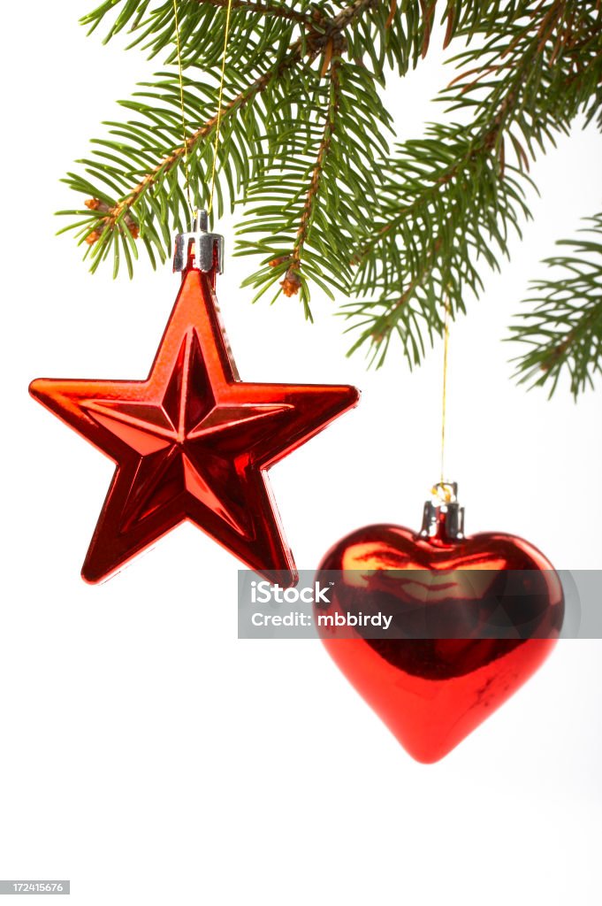 star e bauble vermelho - Foto de stock de Bola de Árvore de Natal royalty-free