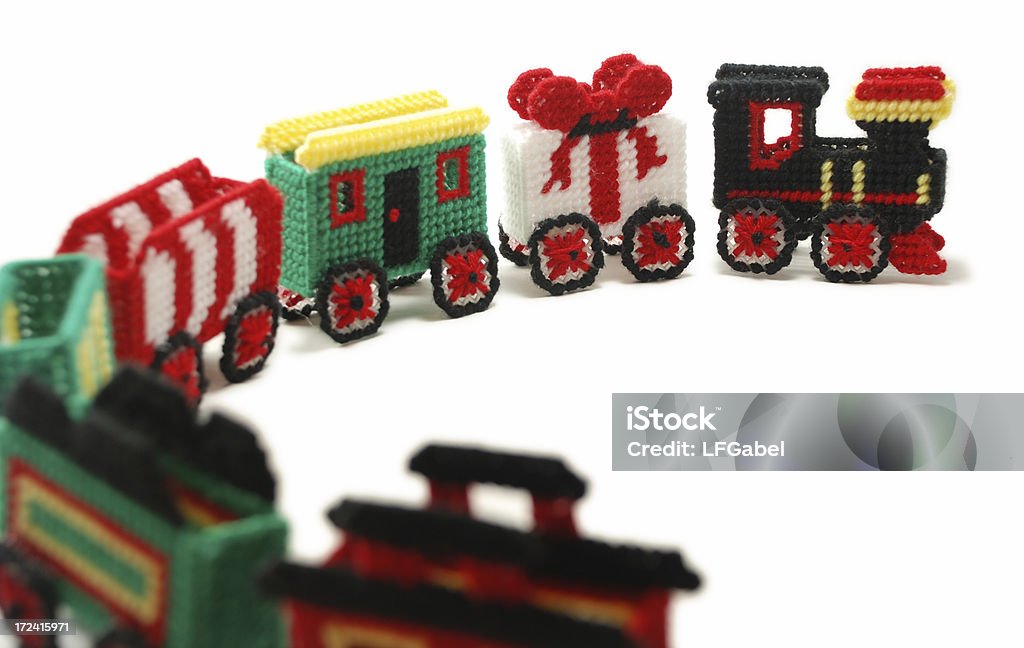 Рукоделия поезд - Стоковые фото Ёлочные игрушки роялти-фри