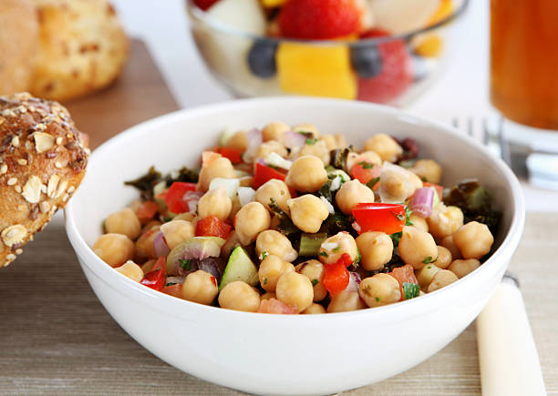 bean salad bean salad chick pea stock pictures, royalty-free photos & images