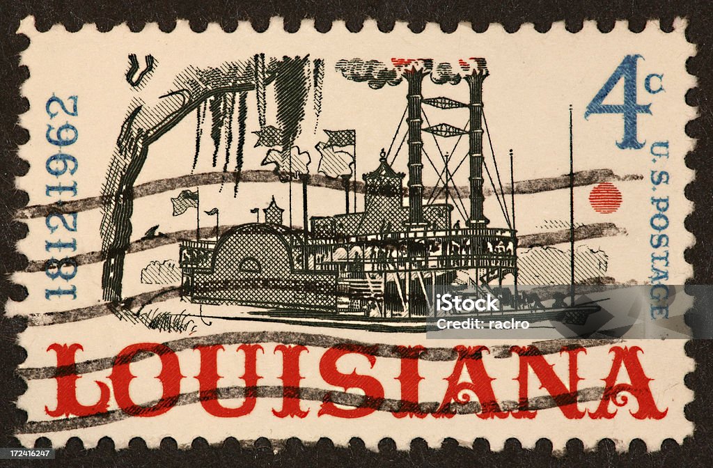 Louisiana bateau Tampon - Photo de D'autrefois libre de droits