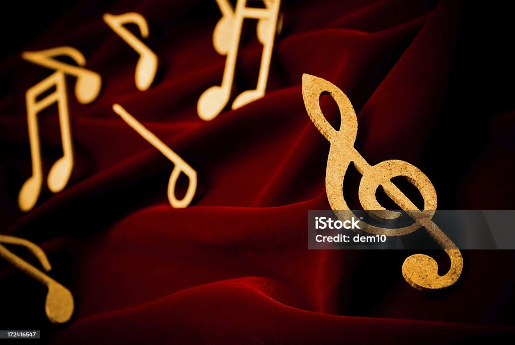 Note musicali - Foto stock royalty-free di Armatura di chiave