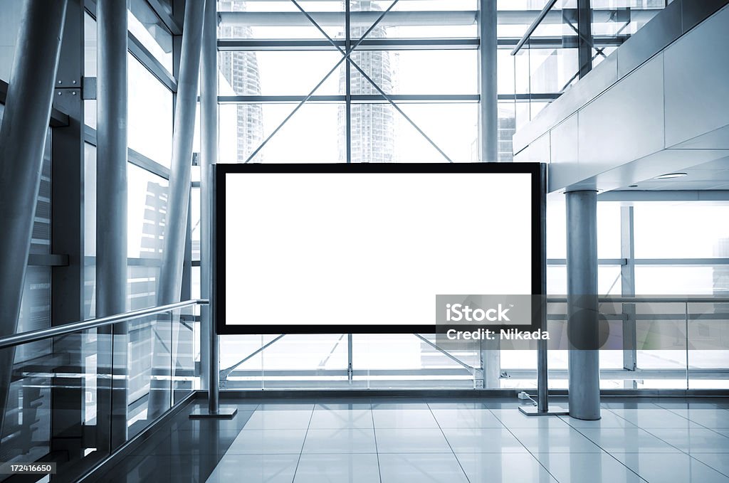 billboard for advertisement "Blank advertising billboard with copy space for your announcementMetro Station in Dubai, United Arab Emirates toned image" Computer Monitor Stock Photo