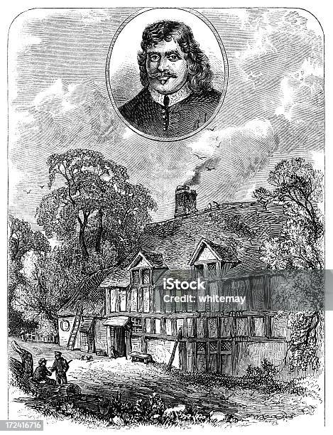 John Bunyan E Il Luogo Di Nascita - Immagini vettoriali stock e altre immagini di 1860-1869