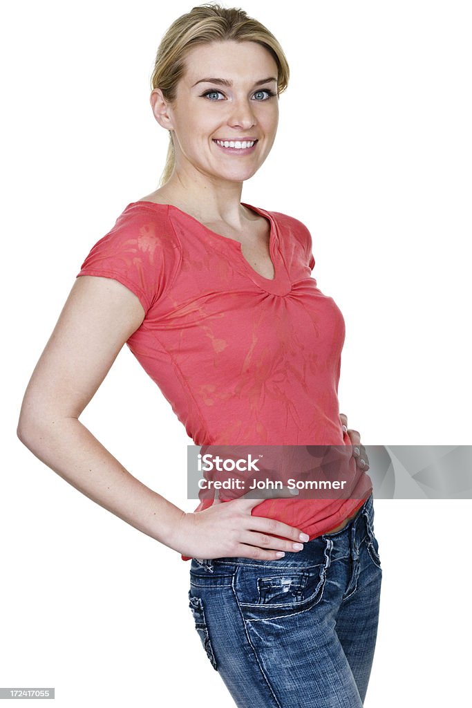 Slim femme habillée à des vêtements décontractés - Photo de 20-24 ans libre de droits