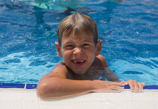 istock Adorable six year old enjoying himself in a swimming pool 172417120