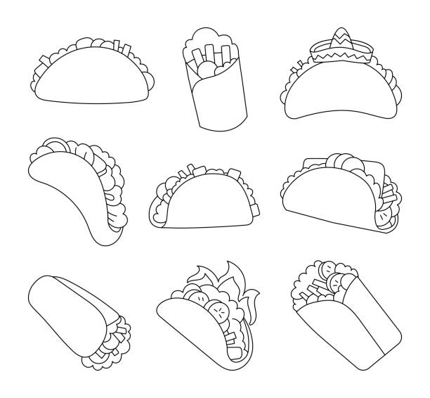 80+ Chorizo Burrito Stock Illustrations, Royalty-Free Vector Graphics ...