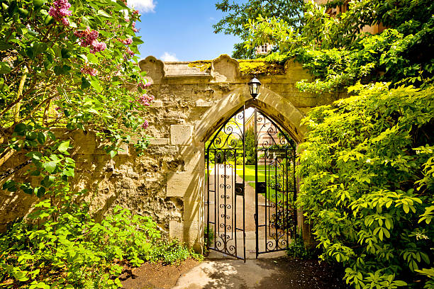 Gate to the Garden - Oxford, England "Gate to the GardenOxford, England" oxford university photos stock pictures, royalty-free photos & images