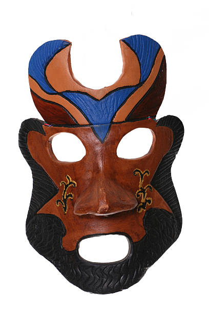 istock South American Ceramic Mask Isolated on White Background 172417495