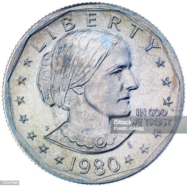 Foto de Obverse A Susan B Anthony Dólar e mais fotos de stock de Susan B Anthony - Reformista Social - Susan B Anthony - Reformista Social, Moeda, 1980