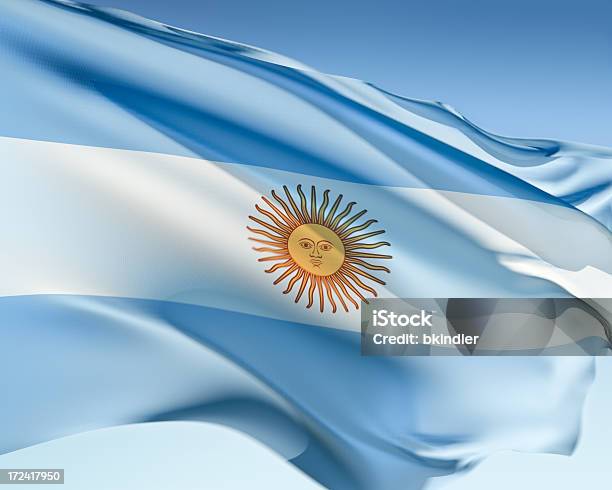 Flag Of Argentina Stock Photo - Download Image Now - Argentinian Flag, Argentina, Blue