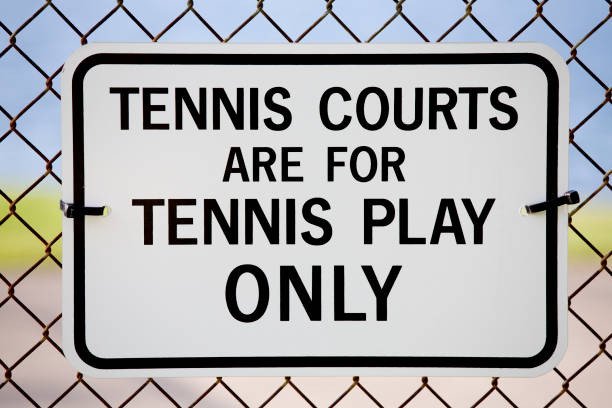 istock funny sign staring that only tennis activities are allowed 172418330