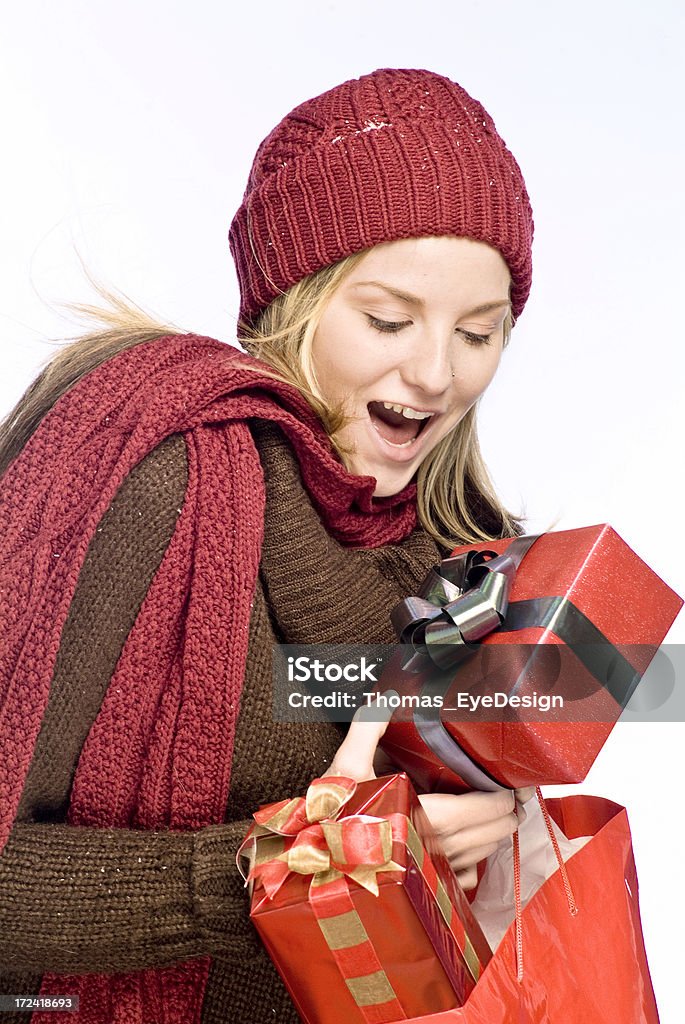 Shopping en hiver - Photo de Adulte libre de droits