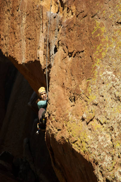 istock Female climber on wall of rock 172419161