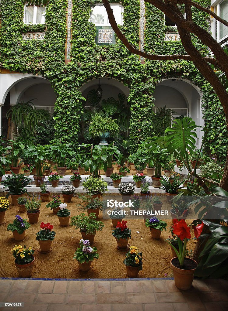 Patio interior en sevilla - Foto de stock de Sevilla libre de derechos