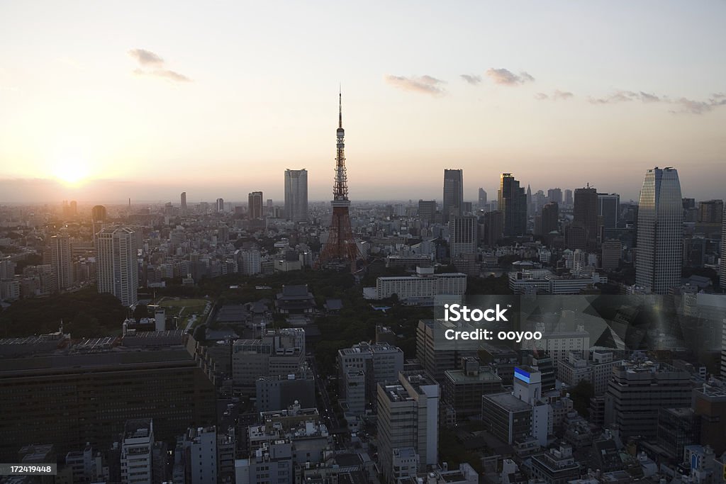 Tokyo o zachodzie słońca - Zbiór zdjęć royalty-free (Architektura)