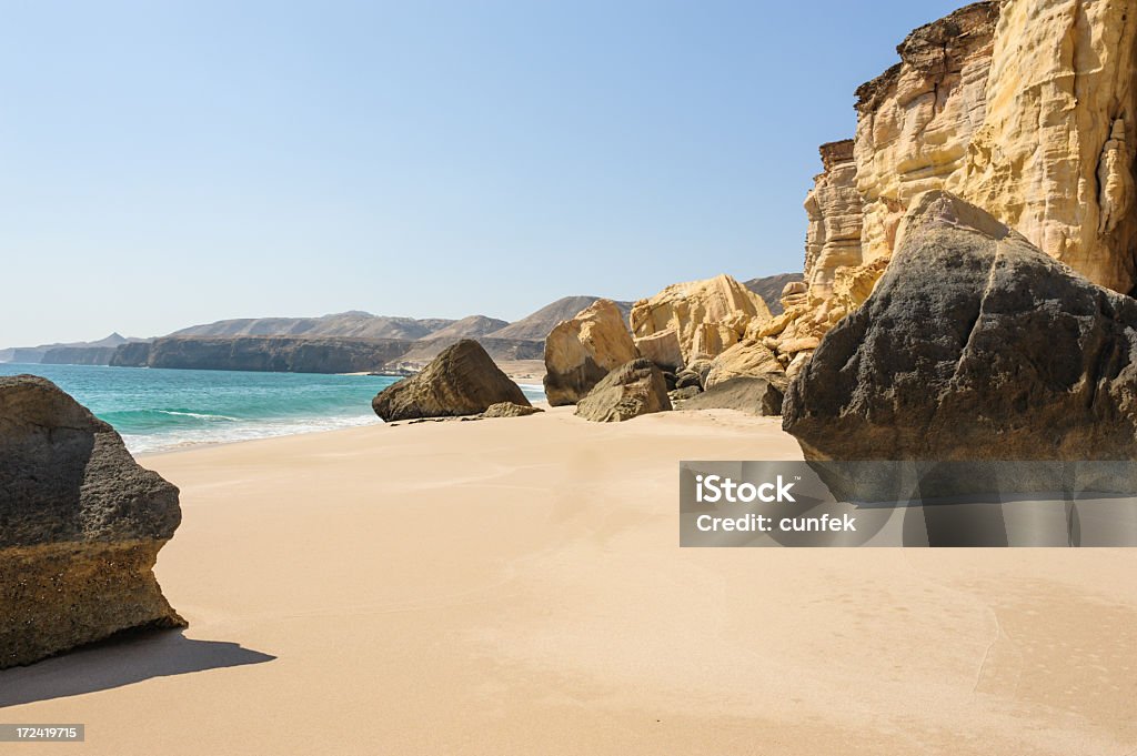 Ras al-Jinz beach - Foto stock royalty-free di Spiaggia