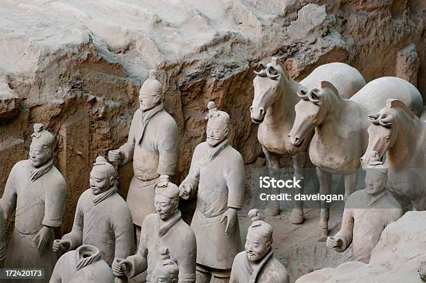 Lesercito Di Terracotta Di Xian Cina - Fotografie stock e altre immagini di Antico - Condizione - Antico - Condizione, Archeologia, Arte