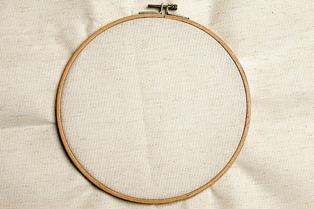 Needlepoint frame for embroidery stock photo