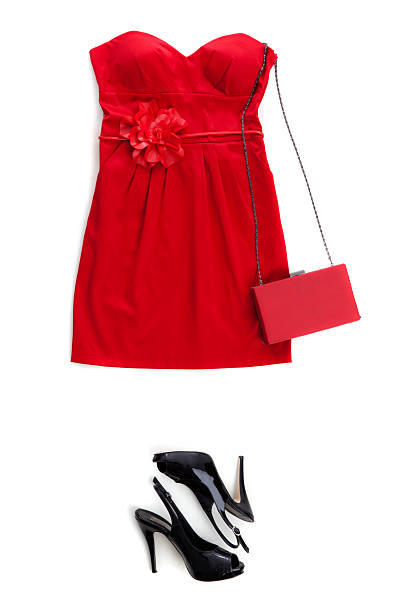 istock red dress with shoes 172420497