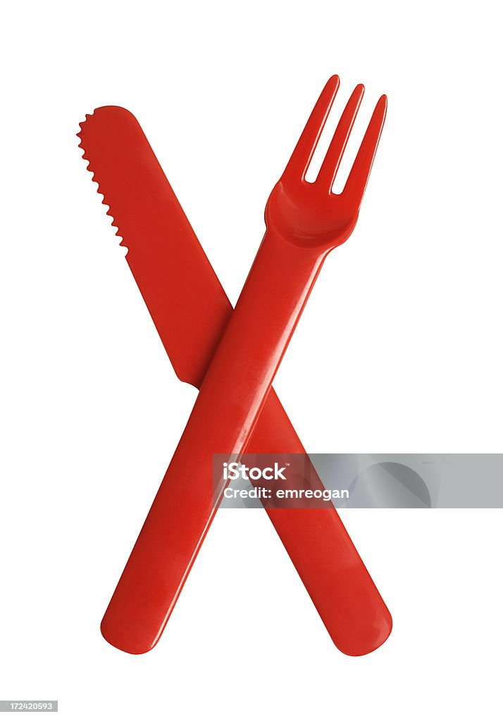 Forchetta e Coltello - Foto stock royalty-free di Attraversare