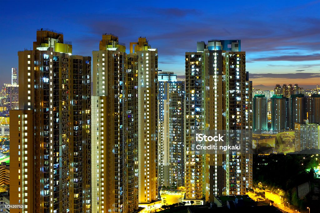 Общественный дом здания в Гонконге - Стоковые фото Азия роялти-фри