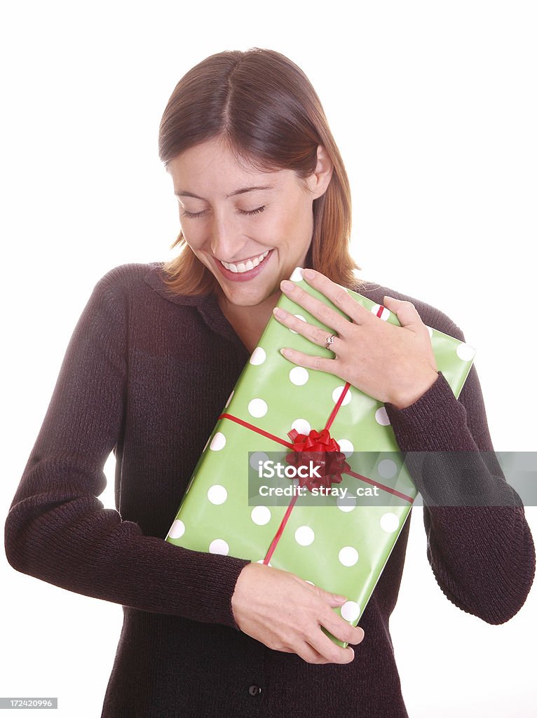 Happy Geschenkgutschein-Empfänger - Lizenzfrei Attraktive Frau Stock-Foto