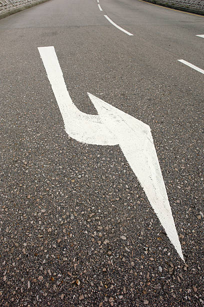 Arrow on Road stock photo