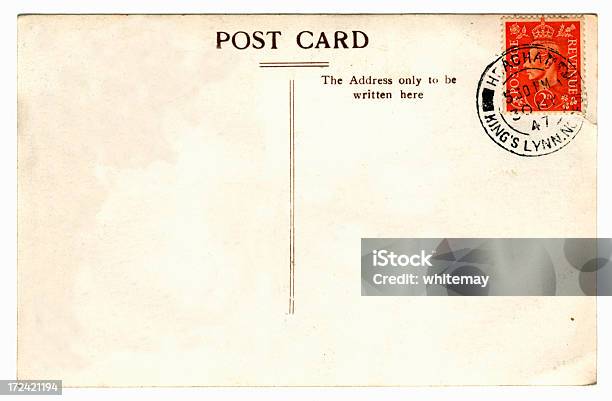 Старая Почтовая Открыткаking George Vi — стоковые фотографии и другие картинки Почтовая открытка - Почтовая открытка, Старомодный, Стиль ретро