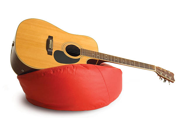 chitarra rosso - tabulature foto e immagini stock