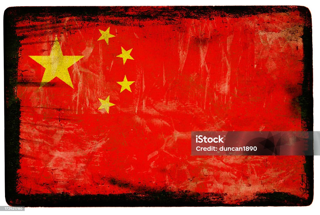 Chinesische Flagge XXL - Lizenzfrei Alt Stock-Foto