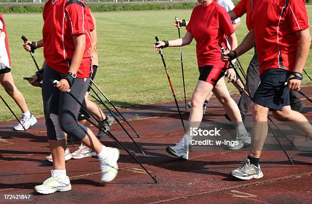 Nordic Walking Group Stock Photo - Download Image Now - Nordic Walking, Group Of People, Active Lifestyle