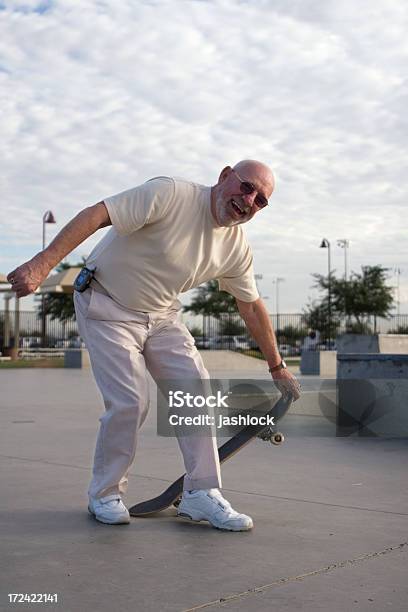 Senior Skaterboy Stock Photo - Download Image Now - 60-69 Years, 70-79 Years, Active Lifestyle