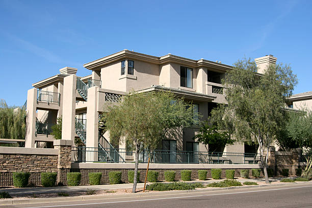 Luxury Apartments Modern southwestern apartment building southwest usa architecture building exterior scottsdale stock pictures, royalty-free photos & images