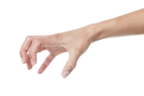 Female hand making a claw gesture