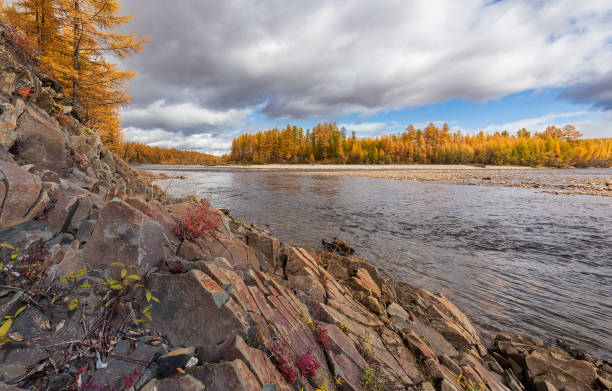 istock Autumn landscape on the river 1724227067
