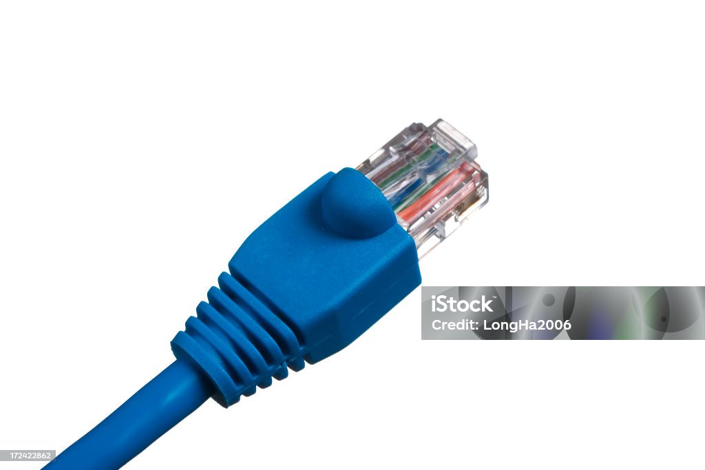 Cabo Ethernet - Royalty-free Azul Foto de stock