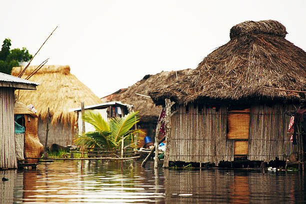 lagoon village ganvie, benin. benin stock pictures, royalty-free photos & images