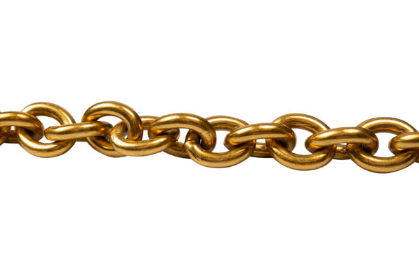 istock Golden chain isolated on white background. 1724232461