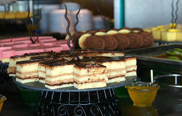 Tiramisu and other desserts stock photo