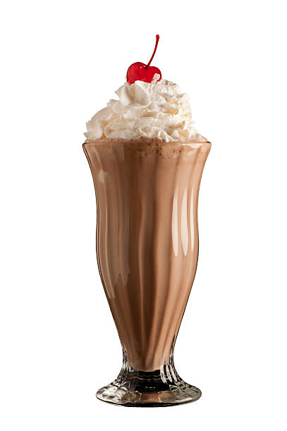 istock Chocolate milkshake with whipped cream and a cherry 172423895