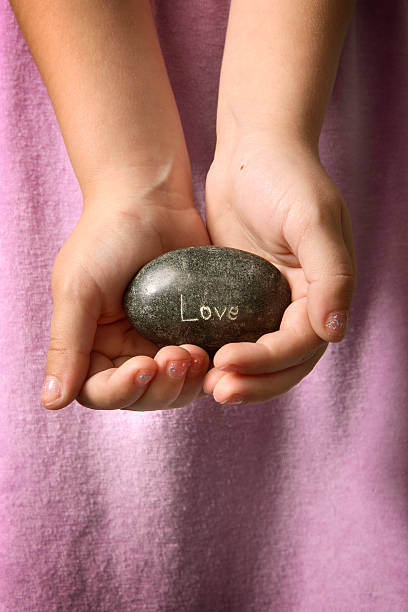 istock *Little Girl with Love Stone 172424064