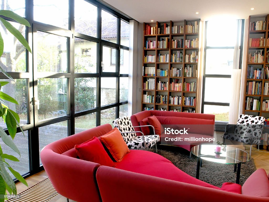sunny 거실 - 로열티 프리 디자인 스톡 사진