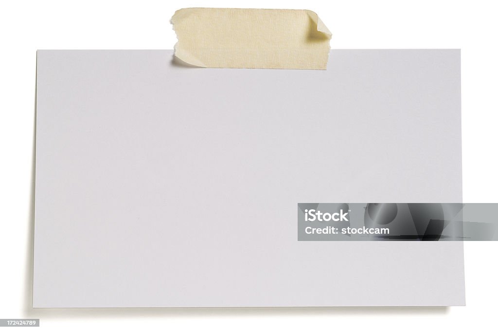Branco em branco Cartão Indexado - Royalty-free Branco Foto de stock