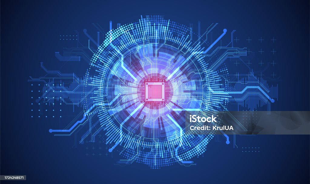 Topic Cpu Abstract Background On Technological And Scientific Topics Cpu Concept ...