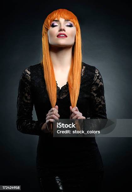 Woman With Orange Hair Stock Photo - Download Image Now - Orange Hair, Fashion, 20-24 Years