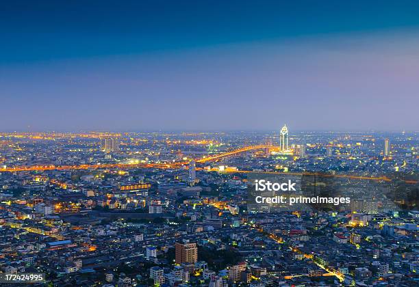 Foto de Vista Panorâmica Da Paisagem Urbana De Bangcoc Tailândia e mais fotos de stock de Ajardinado