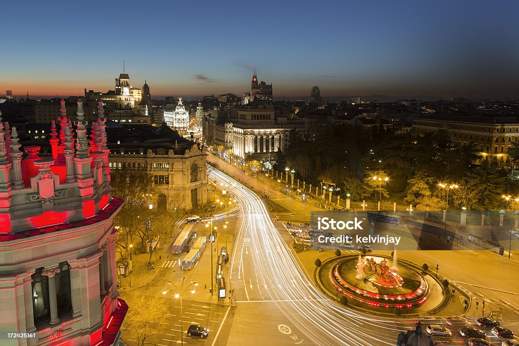 Madrid di notte - Foto stock royalty-free di Madrid