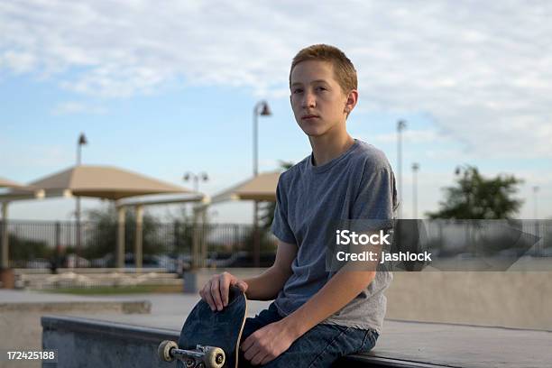 Skaterboy Stock Photo - Download Image Now - Adolescence, Concentration, Copy Space