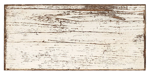 istock Old piece of white weathered wood board. 172425410