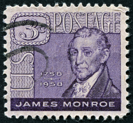 Cancelled Stamp From The United States Featuring President James Monroe Who Died In 1831 (180 Years Ago)